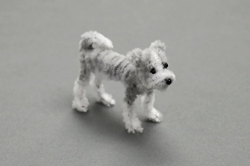 pipe cleaner dog kids craft instruction image 23