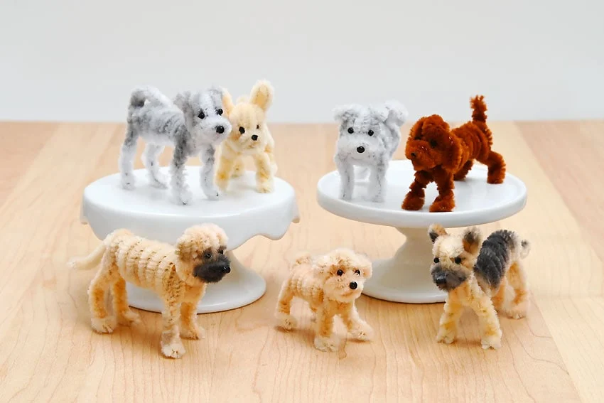 pipe cleaner dog kids craft instruction image 24