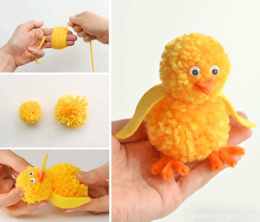 pom pom chicks crochet yarn craft instruction image 23