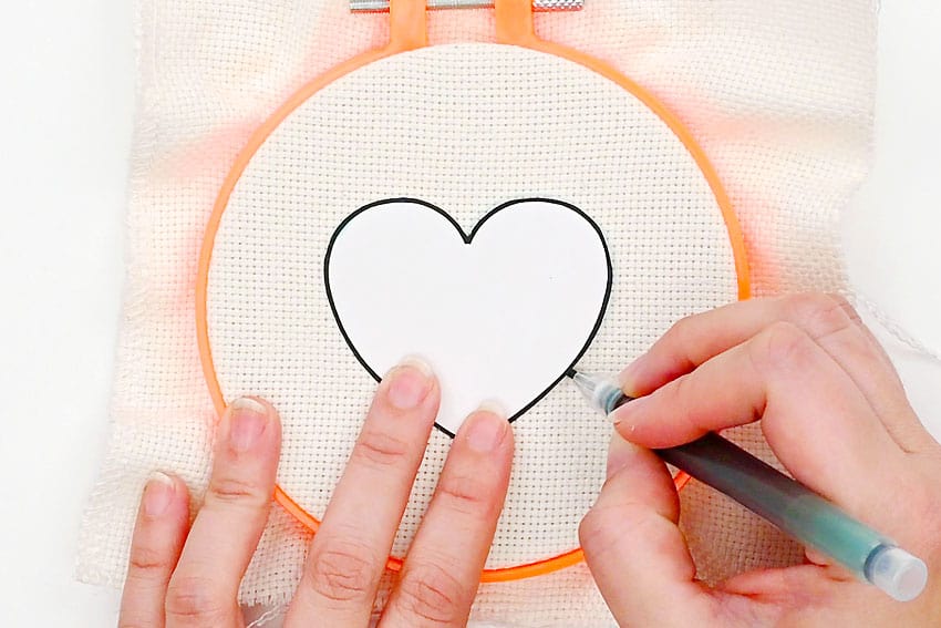 punch needle heart coasters crochet yarn craft instruction image 4