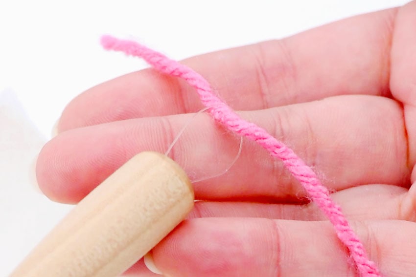 punch needle heart coasters crochet yarn craft instruction image 6