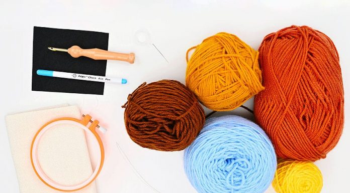 Easy Punch Needle Landscape Coasters Tutorial for Kids punch needle landscape coasters crochet yarn craft instruction image 1