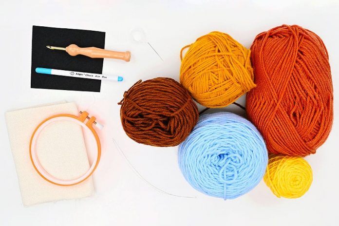 punch needle landscape coasters crochet yarn craft instruction image 1