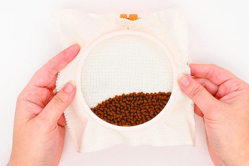 punch needle landscape coasters crochet yarn craft instruction image 13