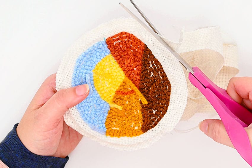 punch needle landscape coasters crochet yarn craft instruction image 16