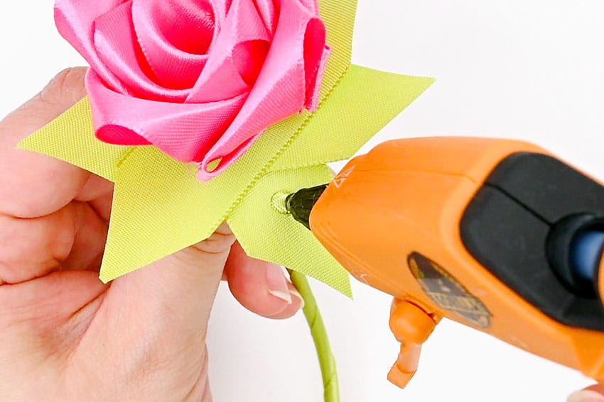 ribbon rose kids craft instruction image 26
