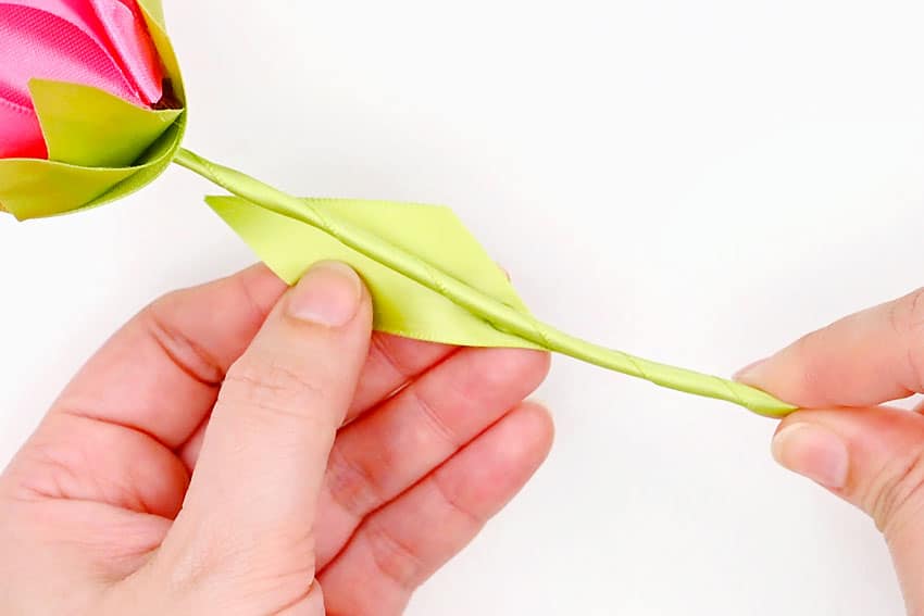 ribbon rose kids craft instruction image 30