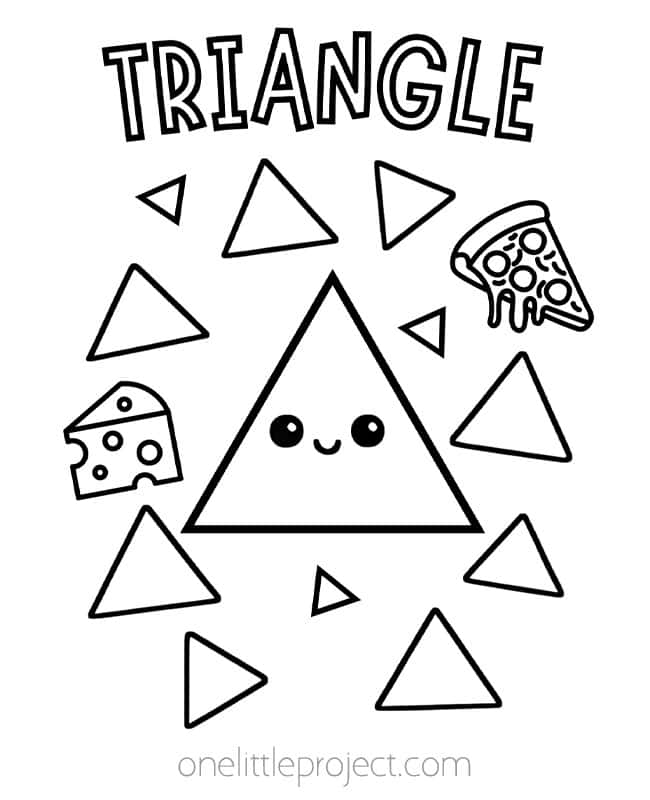 shapes coloring pages kids craft instruction image 3