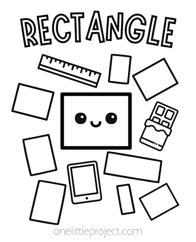 shapes coloring pages kids craft instruction image 6