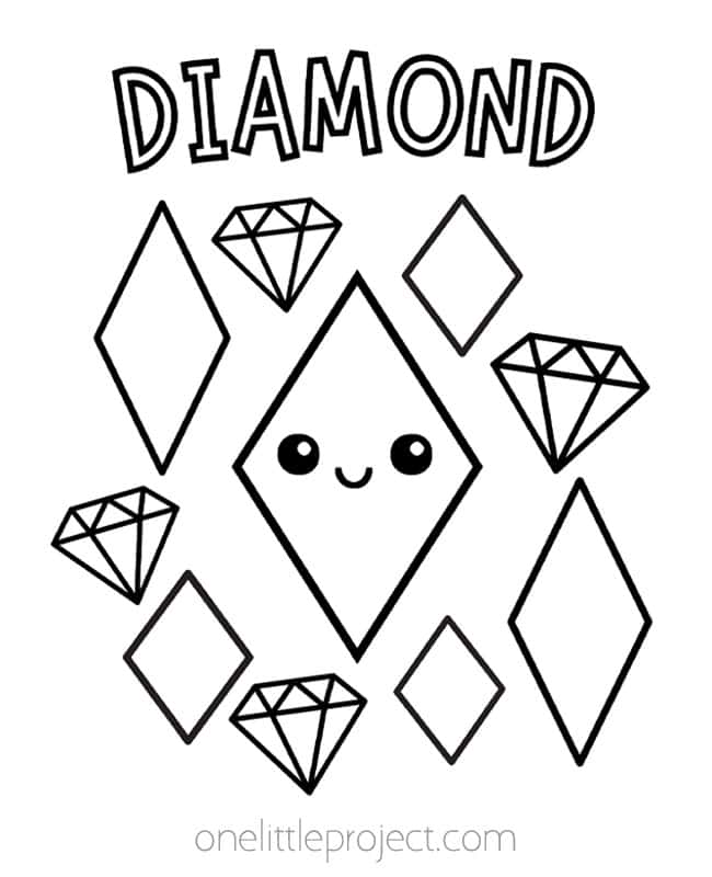 shapes coloring pages kids craft instruction image 9