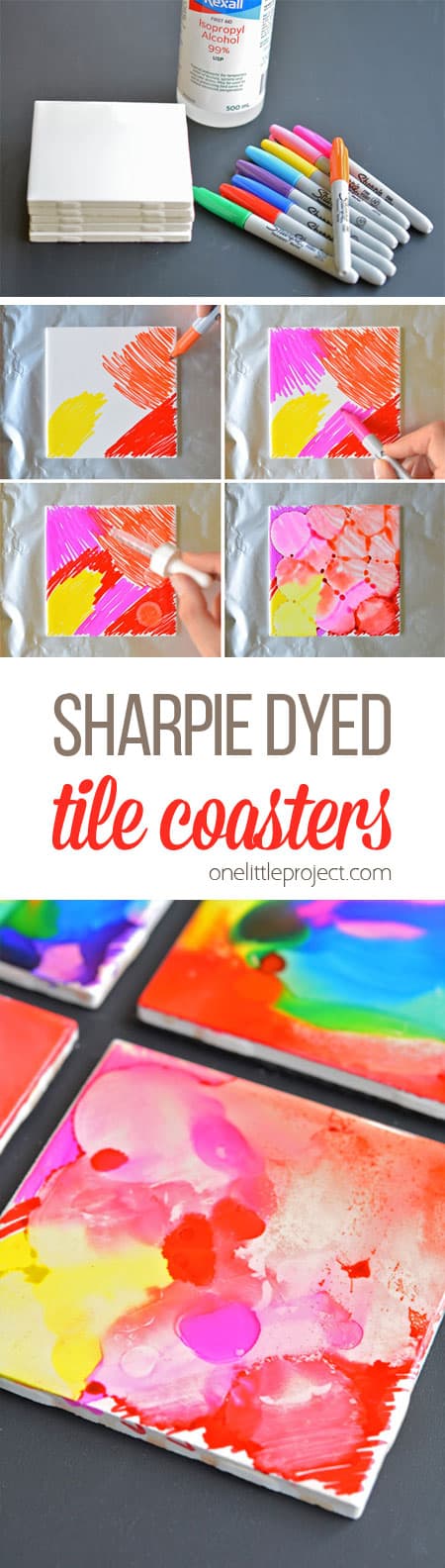 easy-sharpie-dyed-tile-coasters-tutorial-for-kids-instruction-1 sharpie dyed tile coasters kids craft finished craft