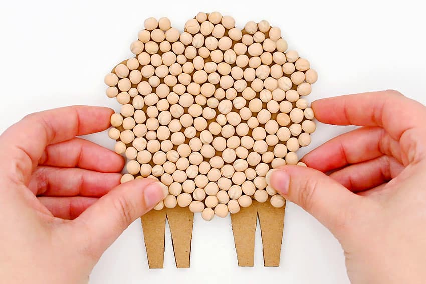 sheep bean art kids craft instruction image 8