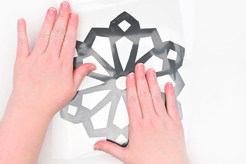snowflake suncatcher kids craft instruction image 15