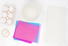 Easy Tissue Paper Dyed Easter Eggs Tutorial for Kids tissue paper dyed easter eggs paper craft instruction image 1