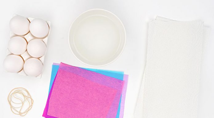 Easy Tissue Paper Dyed Easter Eggs Tutorial for Kids tissue paper dyed easter eggs paper craft instruction image 1