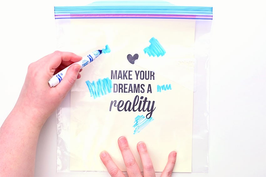 watercolor printing using markers kids craft instruction image 4
