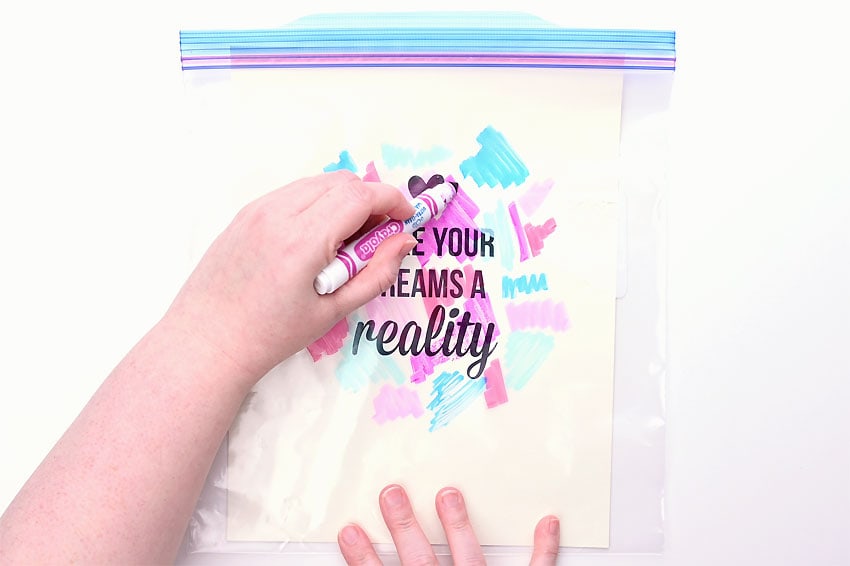 watercolor printing using markers kids craft instruction image 5