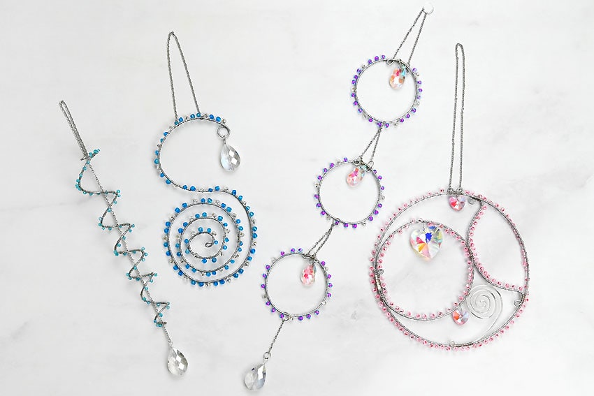 wire wrapped suncatcher kids craft instruction image 29