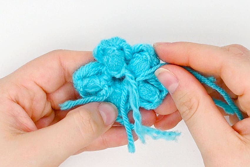 yarn flower crochet yarn craft instruction image 17