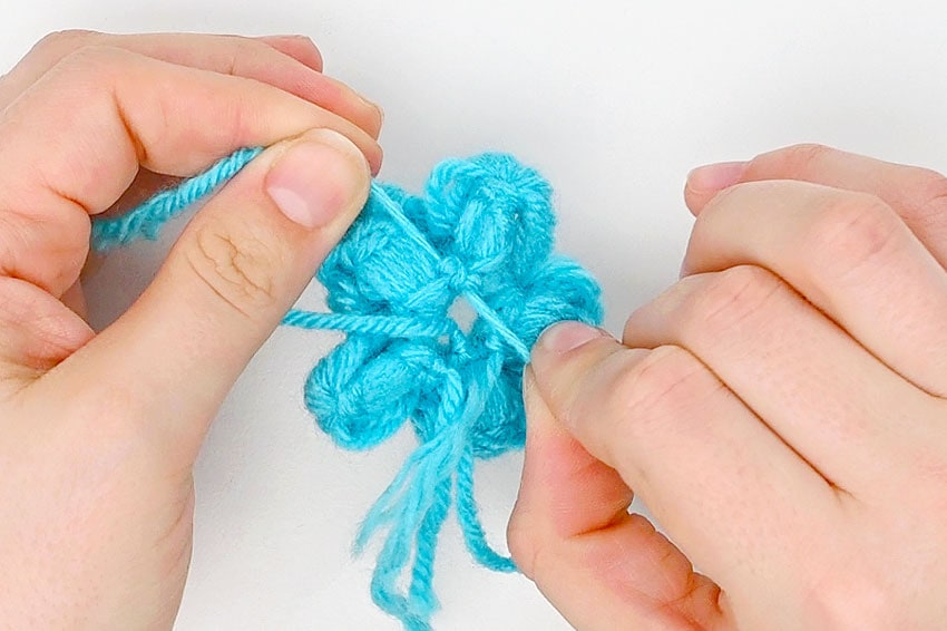 yarn flower crochet yarn craft instruction image 18