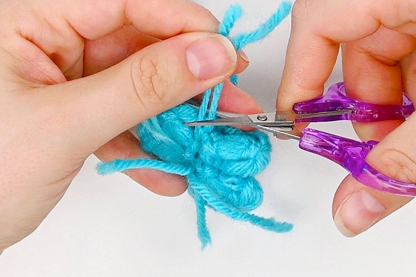 yarn flower crochet yarn craft instruction image 19