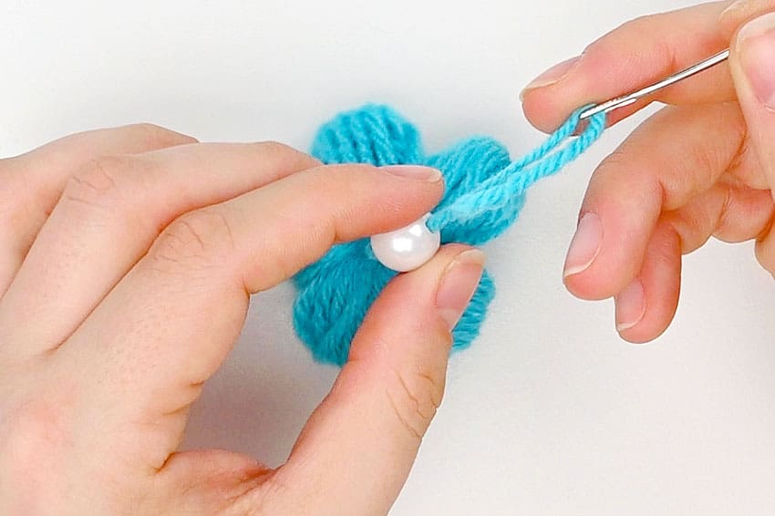 yarn flower crochet yarn craft instruction image 21