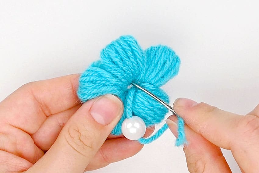 yarn flower crochet yarn craft instruction image 22