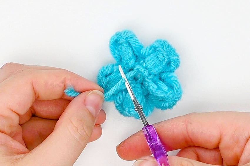 yarn flower crochet yarn craft instruction image 24