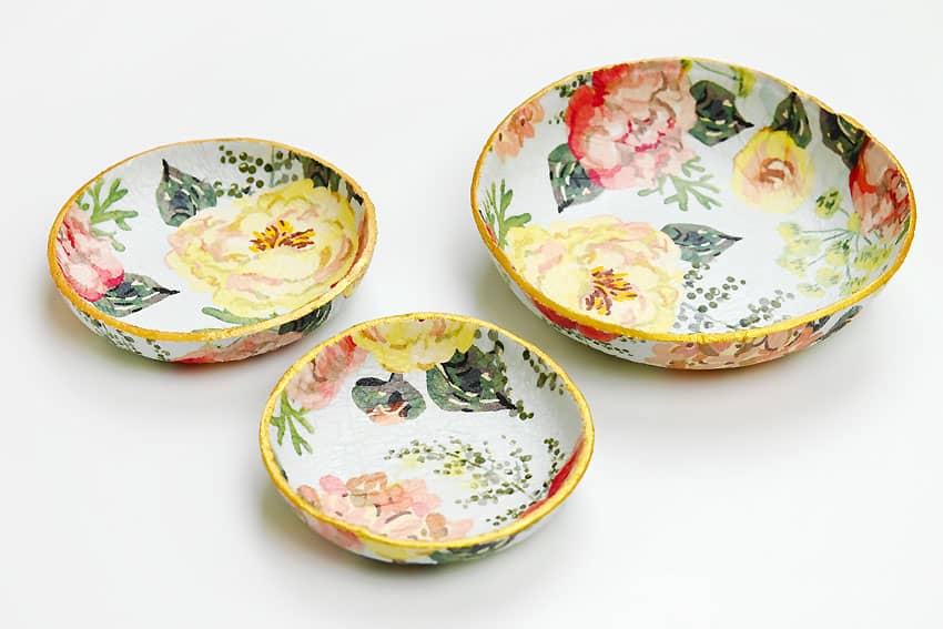 air dry clay bowls kids craft instruction image 19