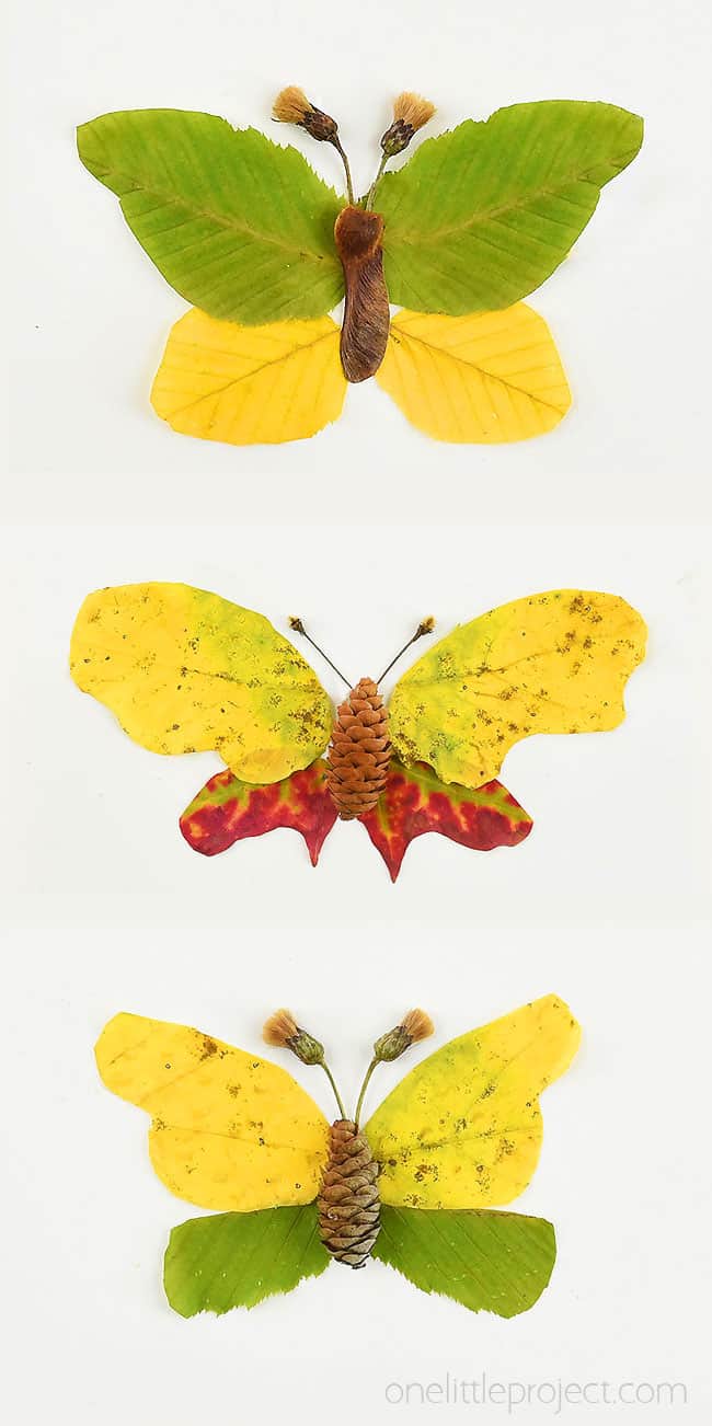 autumn leaf butterflies and dragonflies kids craft instruction image 10