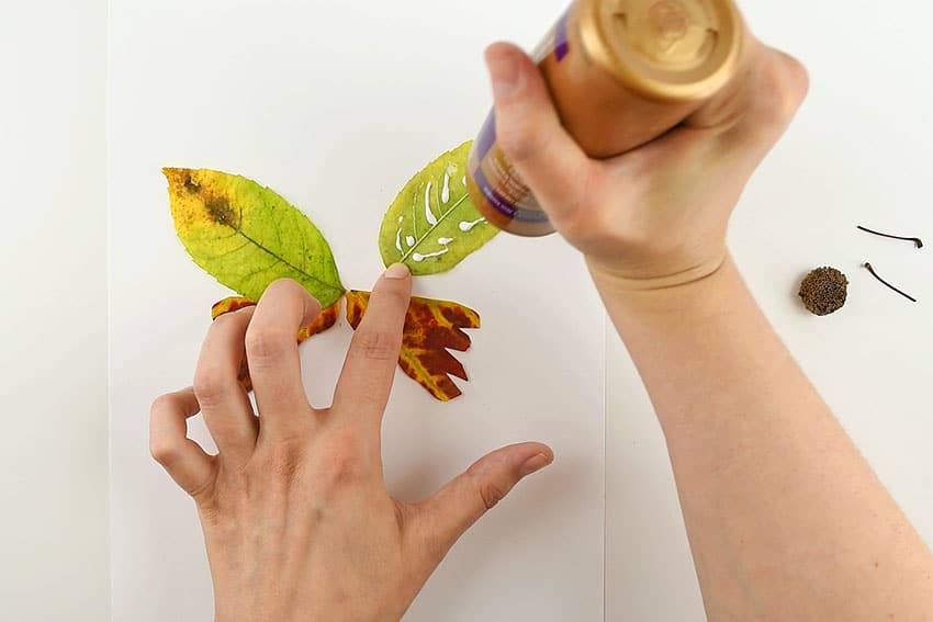 autumn leaf butterflies and dragonflies kids craft instruction image 3