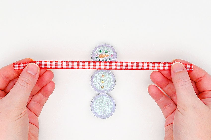 bottle cap snowman kids craft instruction image 13