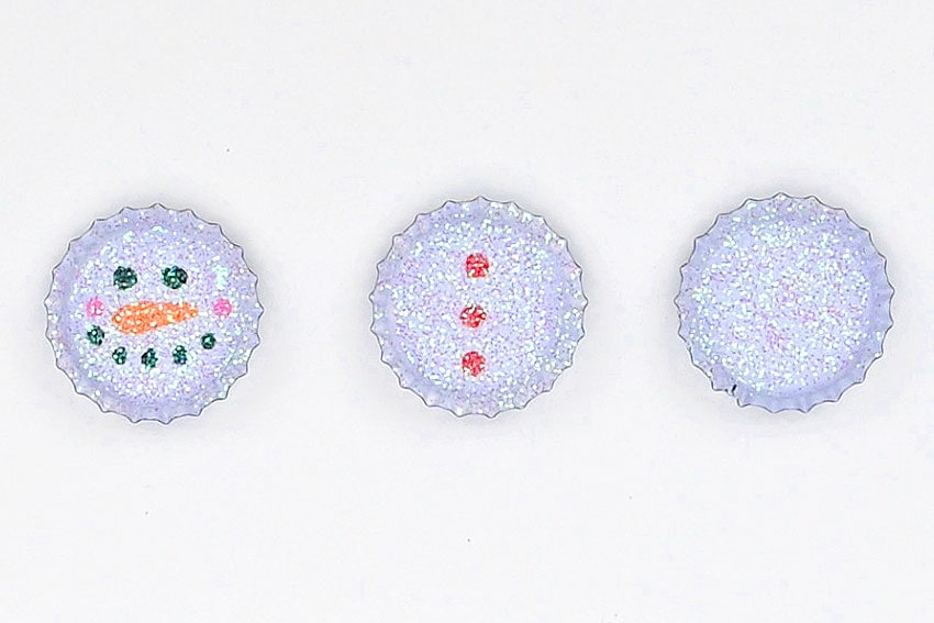 bottle cap snowman kids craft instruction image 9