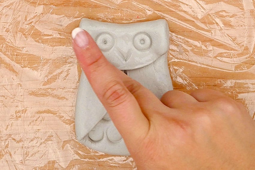 clay owl kids craft instruction image 15