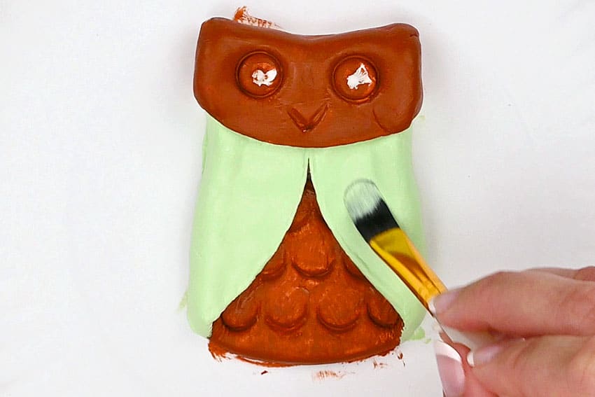 clay owl kids craft instruction image 18
