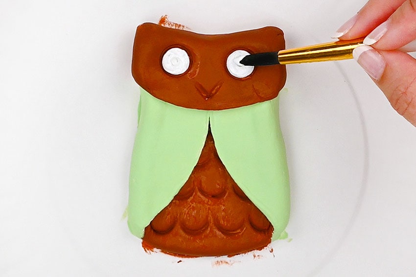 clay owl kids craft instruction image 19