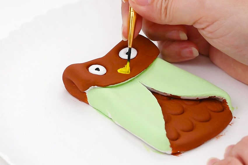 clay owl kids craft instruction image 20