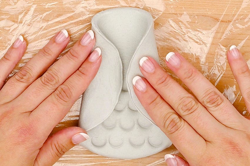 clay owl kids craft instruction image 9