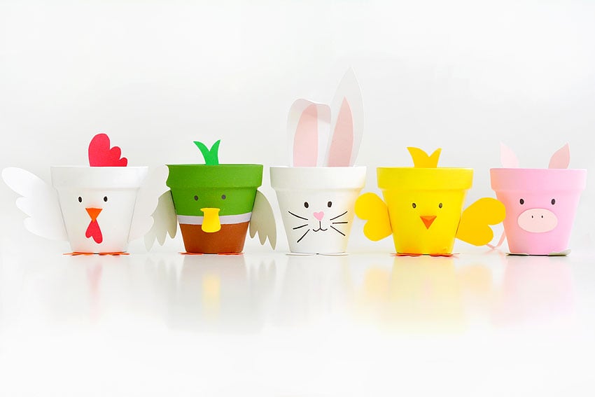 clay pot animals kids craft instruction image 15