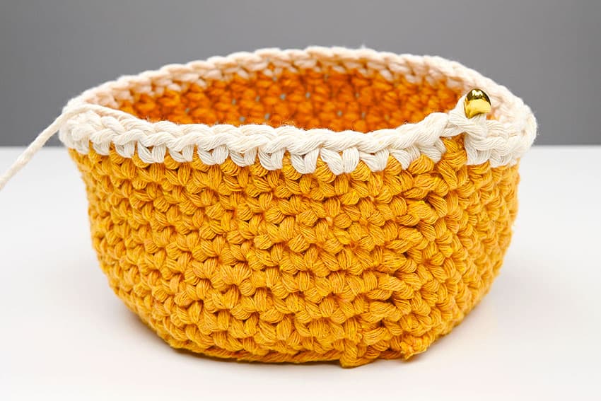 crochet basket crochet yarn craft instruction image 11