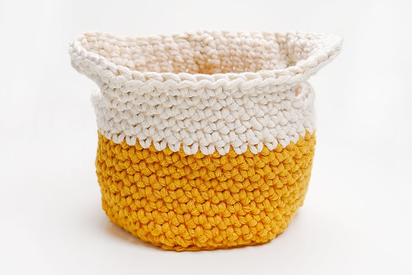 crochet basket crochet yarn craft instruction image 25