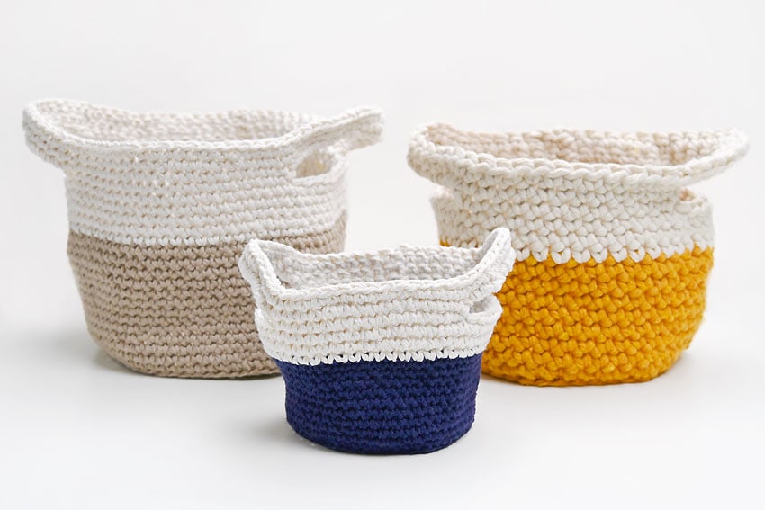 crochet basket crochet yarn craft instruction image 26