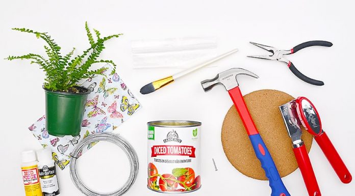 Easy Decoupage Tin Can Planters Tutorial for Kids decoupage tin can planters kids craft instruction image 1