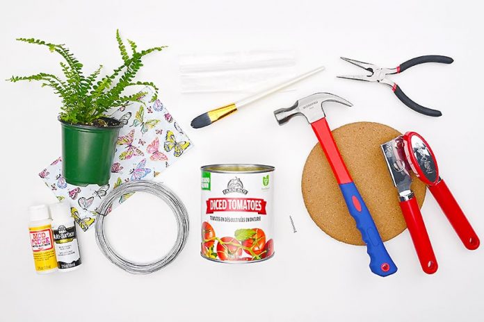 easy-decoupage-tin-can-planters-tutorial-for-kids-instruction-1 decoupage tin can planters kids craft instruction image 1