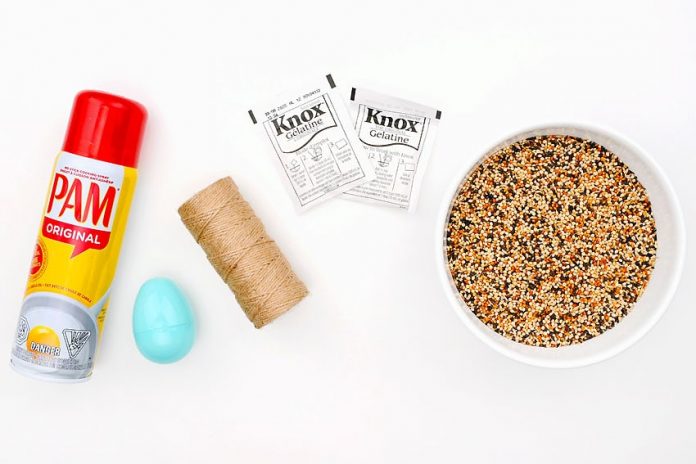 easter egg bird feeder kids craft instruction image 1