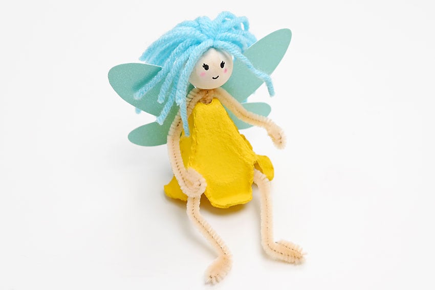 egg carton fairies crochet yarn craft instruction image 19