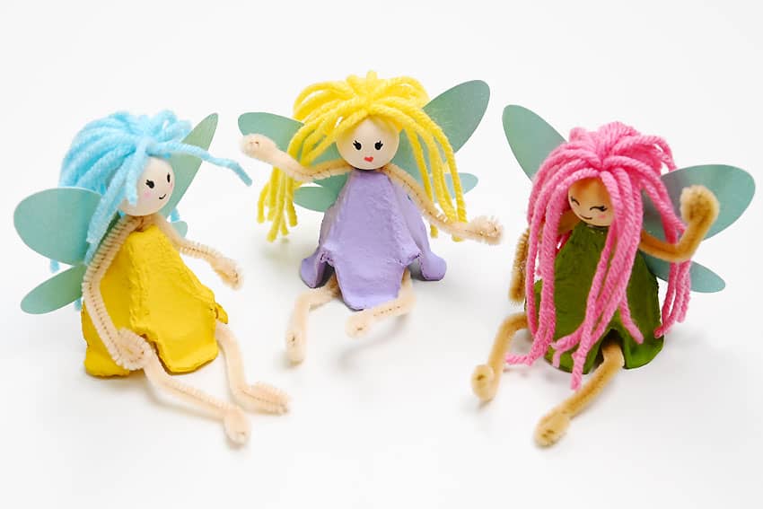 egg carton fairies crochet yarn craft instruction image 20