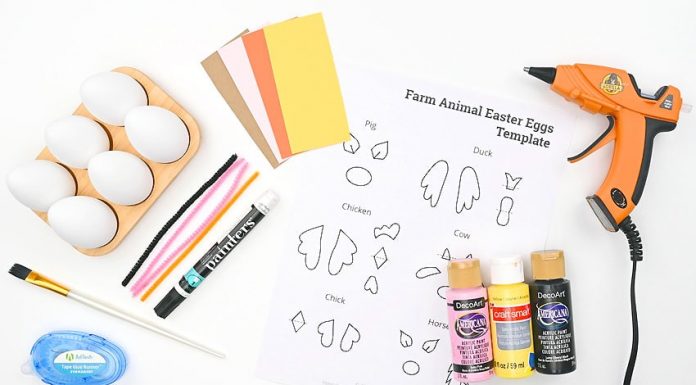 Easy Farm Animal Easter Eggs Tutorial for Kids farm animal easter eggs kids craft instruction image 1