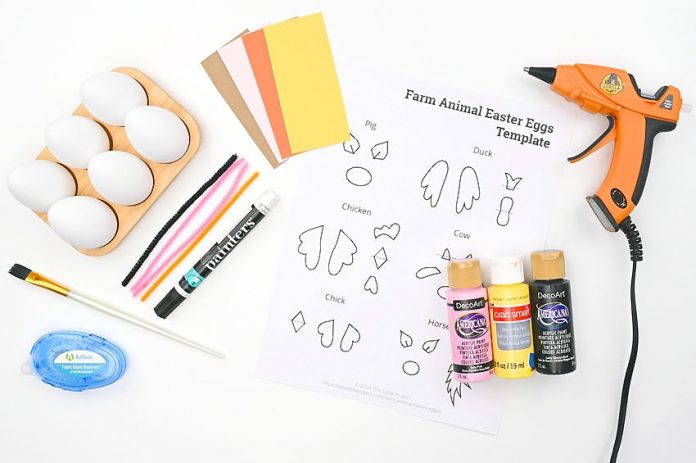 farm animal easter eggs kids craft instruction image 1