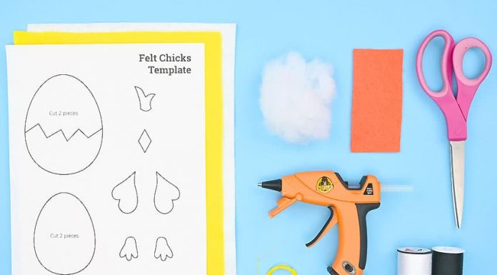 Easy Felt Chick Pattern Tutorial for Kids felt chick pattern kids craft instruction image 1